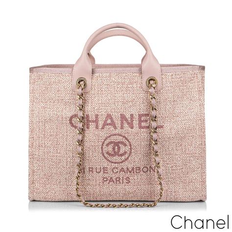 chanel deauville tote pink|chanel deauville tote for sale.